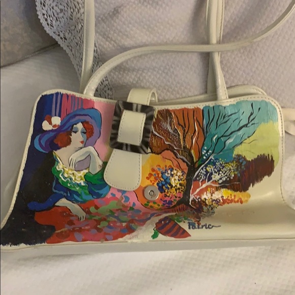 Hand painted handbag - Picture 6 of 8
